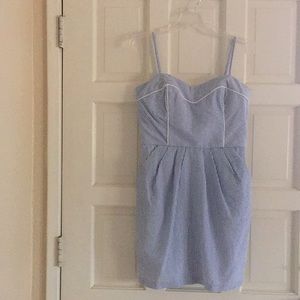 Seersucker dress with pockets